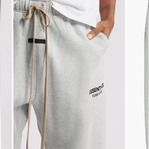 Essentials - Fear of God Cotton Blend Fleece Sweatpants. - Heathered Gray - M - Picture 5 of 12